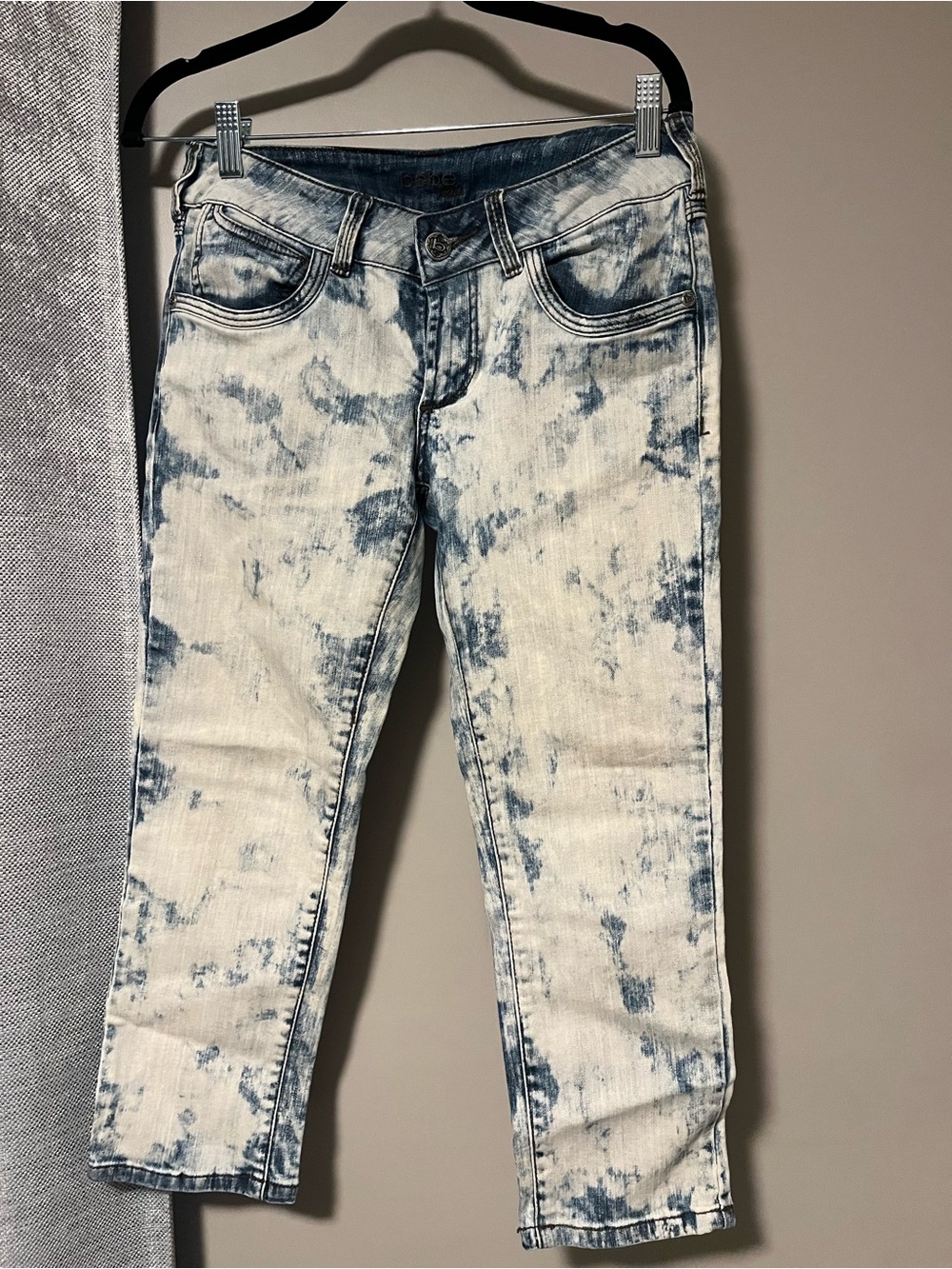 Vintage Bebe Acid Wash Blue & White Jeans